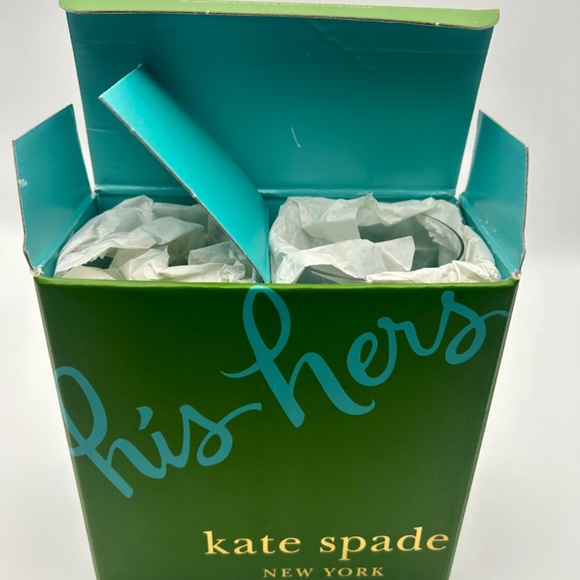 Kate Spade His & Hers Hiballs Set Of Two Lenox Crystal Glassware (New) - Picture 5 of 11